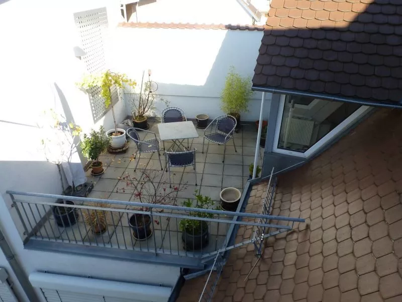 Durlacher Altstadt - Maisonette-Wohnung der Extraklasse - untere Terrasse